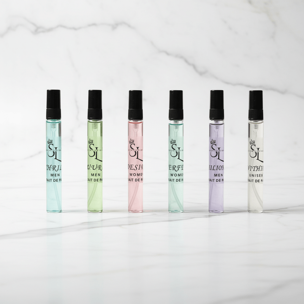 Travel Friendly Mini Perfumes Set with colorful spray vials for women and men